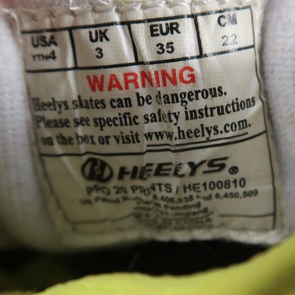 Heelys Shoes Kids Youth 4 Wheeled Sneakers Skate Pro 20 Print Flames Lace Up - Picture 8 of 15